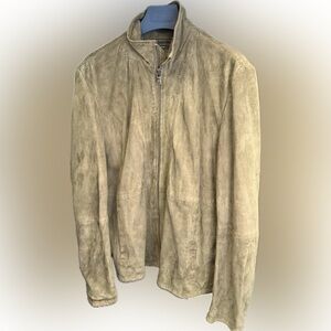 JOHN VARVATOS OLIVE SUEDE JACKET